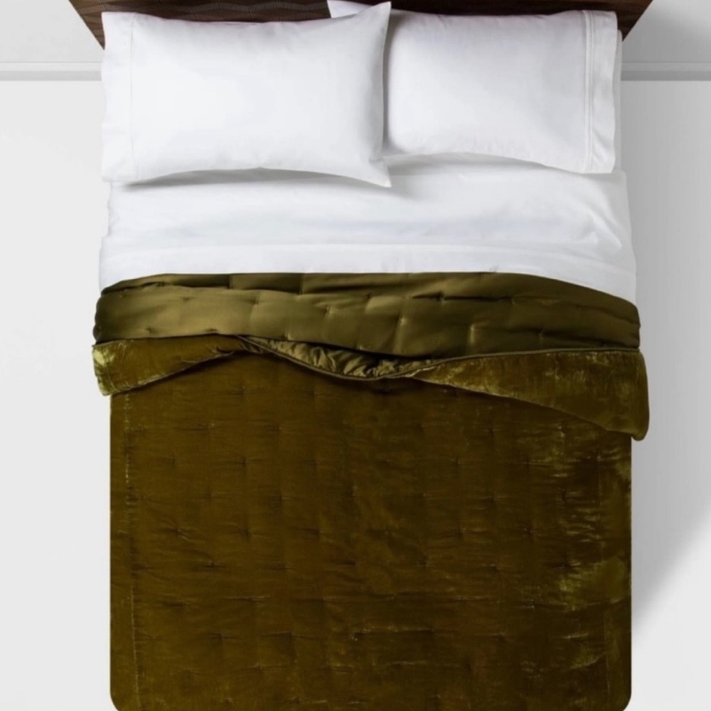ISO Opalhouse moss green velvet quilt